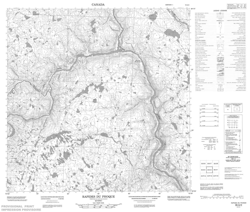 035A02 - RAPIDES DU PHOQUE - Topographic Map