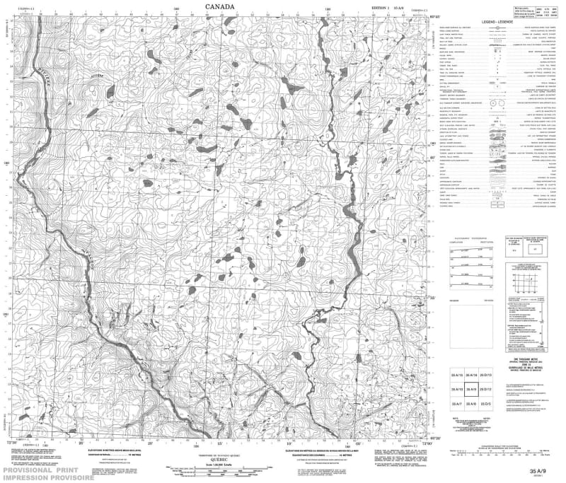 035A09 - RIVIERE TRANT - Topographic Map