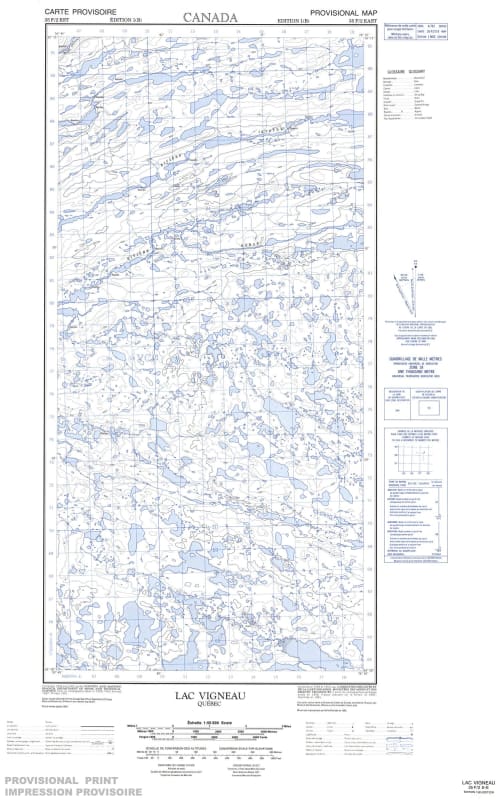 035F02E - LAC VIGNEAU - Topographic Map