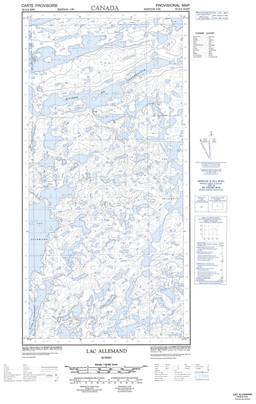 035G04E - LAC ALLEMAND - Topographic Map