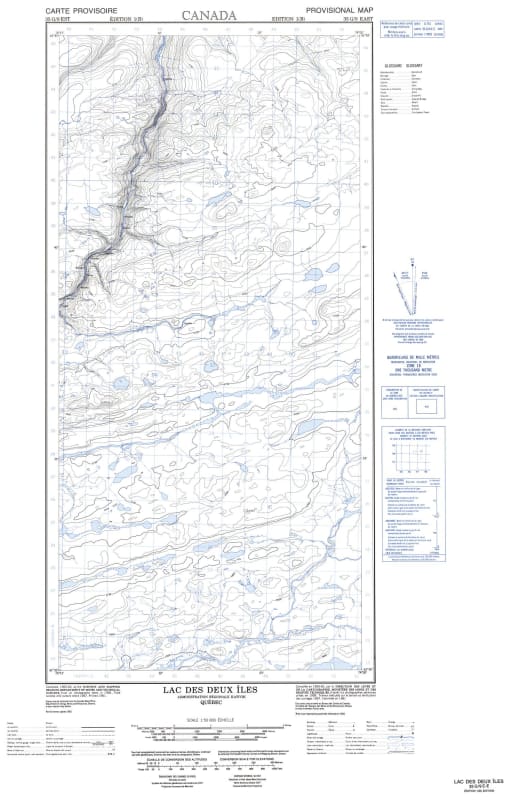 035G09E - LAC DES DEUX ILES - Topographic Map