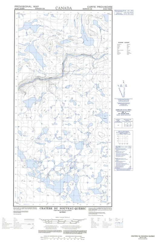 035H05W - CRATERE DU NOUVEAU-QUEBEC - Topographic Map