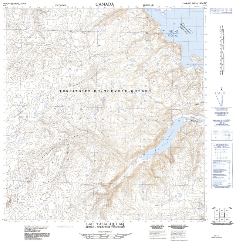 035I03 - LAC TASIALUJJUAQ - Topographic Map