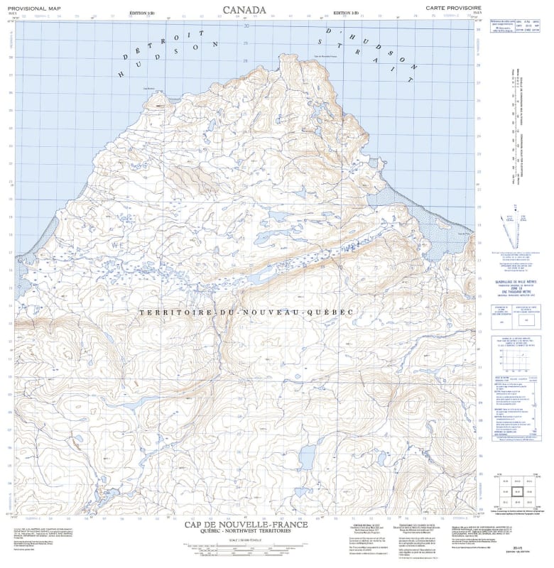 035I05 - CAP DE NOUVELLE-FRANCE - Topographic Map