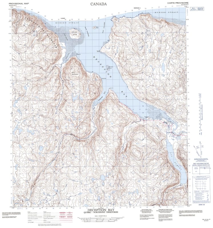035J02 - DECEPTION BAY - Topographic Map