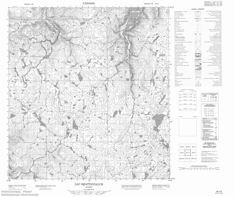 035J03 - LAC IQIATTAVIALUK - Topographic Map