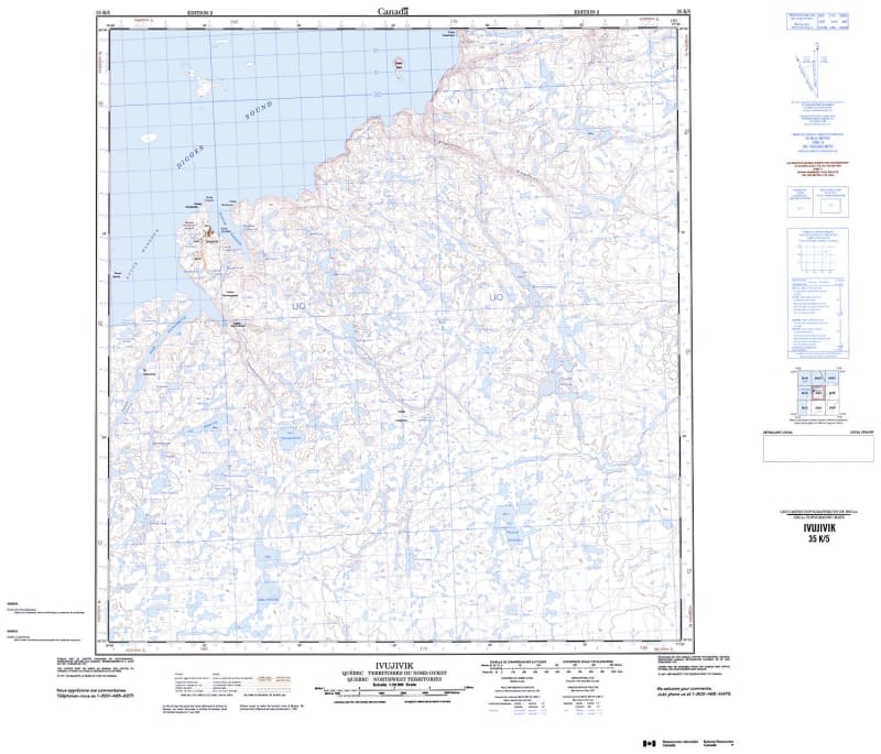 035K05 - IVUJIVIK - Topographic Map