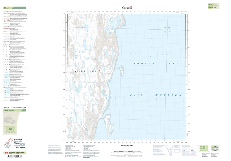 035L03 - AWREY ISLAND - Topographic Map
