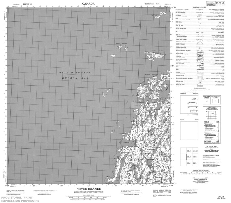035L08 - NUVUK ISLANDS - Topographic Map
