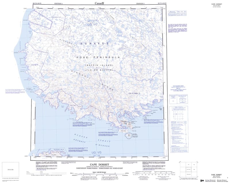 036C - CAPE DORSET - Topographic Map