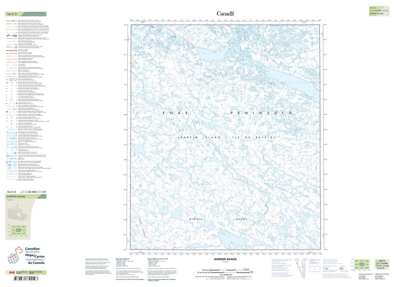 036F02 - KIMMIK RANGE - Topographic Map
