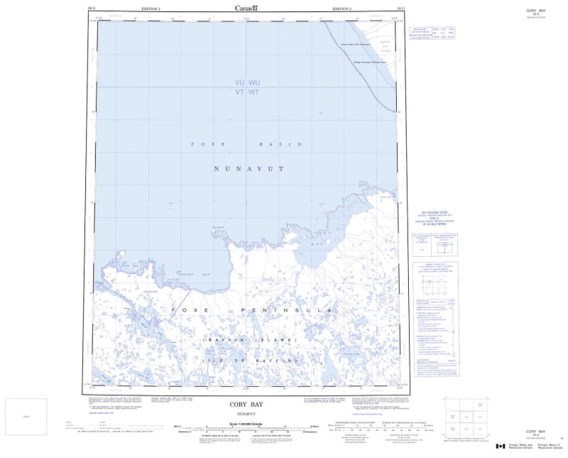 036G - CORY BAY - Topographic Map