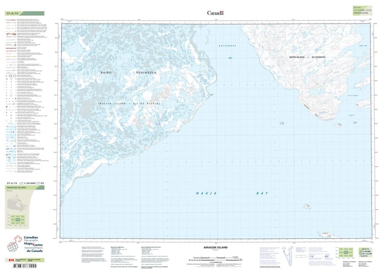 037A13 - AMAGOK ISLAND - Topographic Map