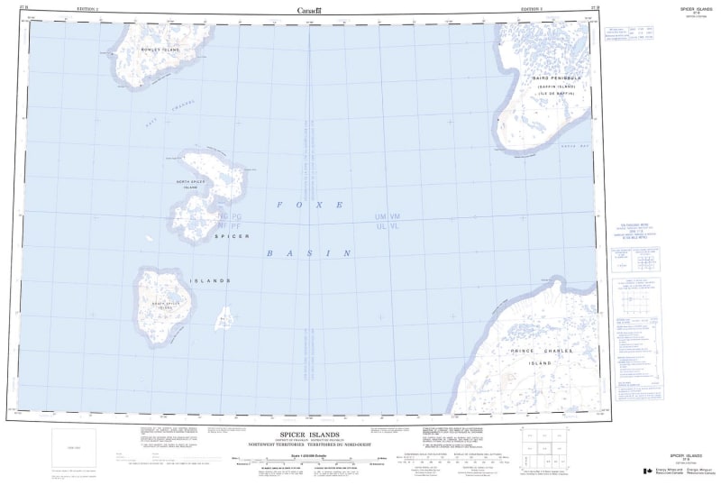 037B - SPICER ISLANDS - Topographic Map