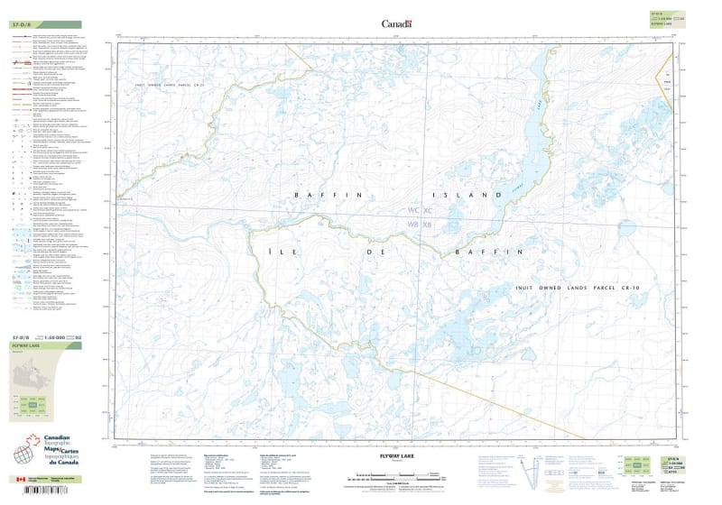 037D08 - FLYWAY LAKE - Topographic Map