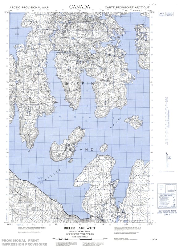 037E07E - BIELER LAKE WEST - Topographic Map