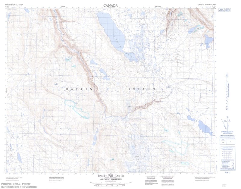037G12 - ICEBOUND LAKES - Topographic Map