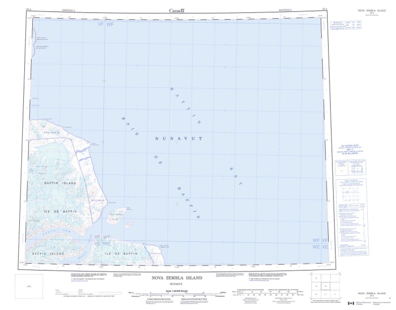 038A - NOVA ZEMBLA ISLAND - Topographic Map