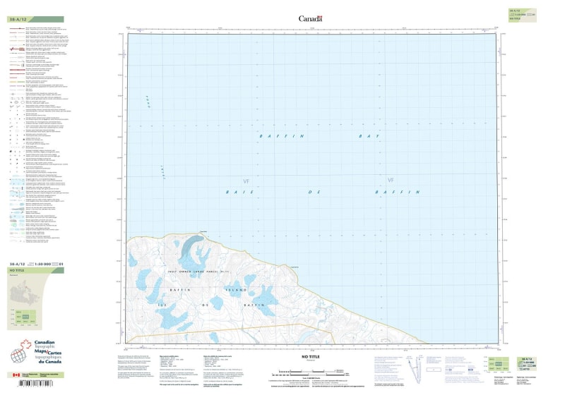 038A12 - CAPE BOWEN - Topographic Map