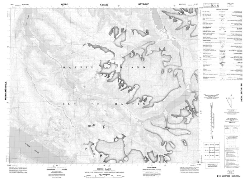 038B07 - UTUK LAKE - Topographic Map