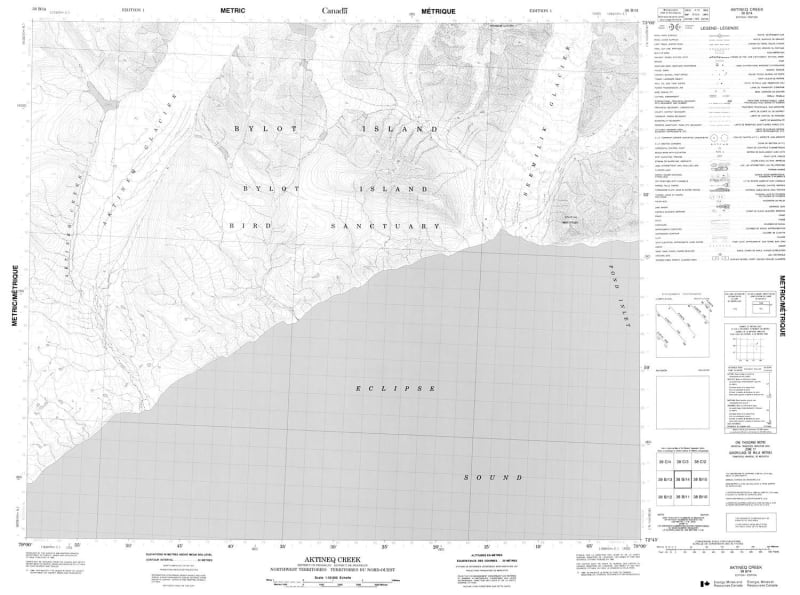 038B14 - AKTINEQ CREEK - Topographic Map