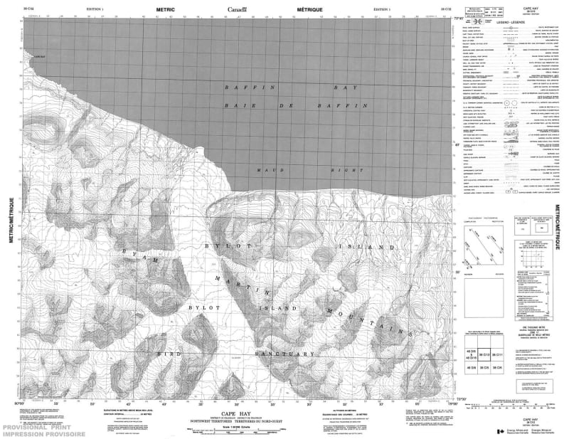 038C12 - CAPE HAY - Topographic Map