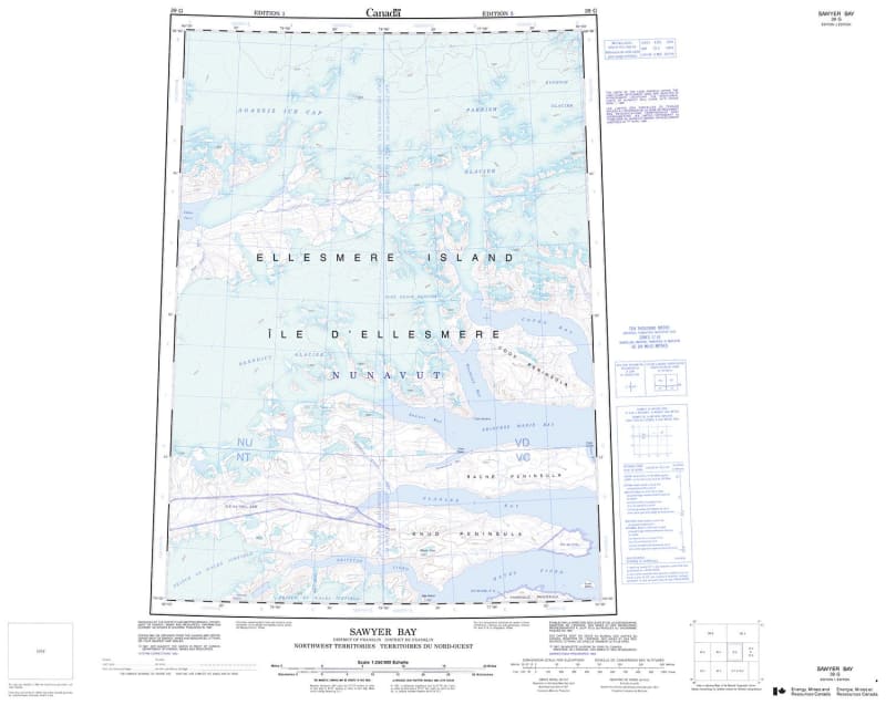 039G - SAWYER BAY - Topographic Map