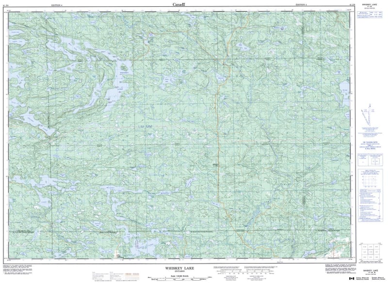 041J08 - WHISKEY LAKE - Topographic Map