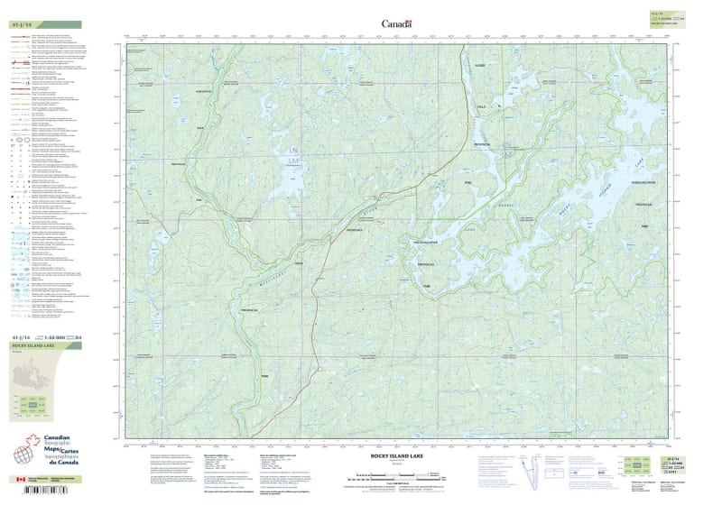 041J14 - ROCKY ISLAND LAKE - Topographic Map