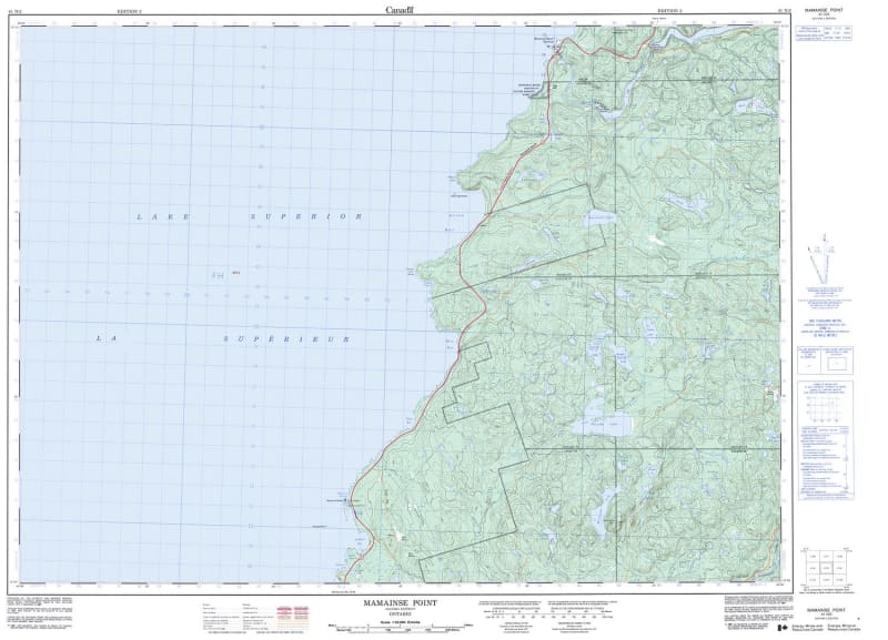 041N02 - MAMAINSE POINT - Topographic Map