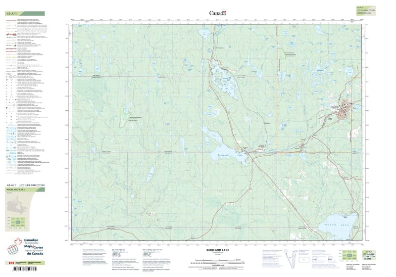 042A01 - KIRKLAND LAKE - Topographic Map