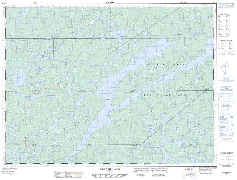 042B05 - MISSINAIBI LAKE - Topographic Map