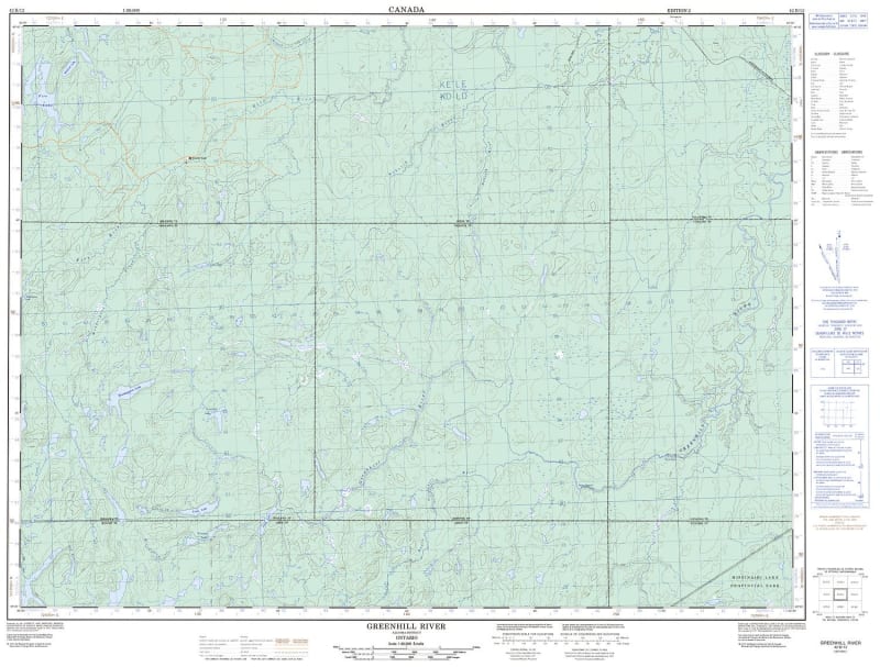042B12 - GREENHILL RIVER - Topographic Map