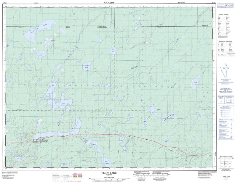 042F13 - FLINT LAKE - Topographic Map