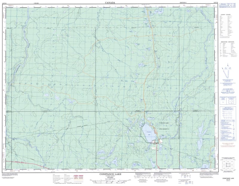 042F16 - CONSTANCE LAKE - Topographic Map