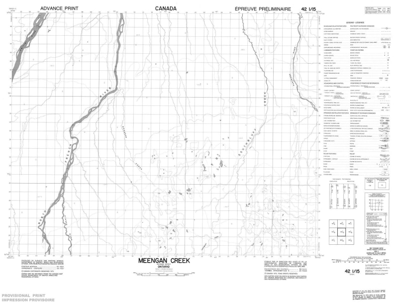 042I15 - MEENGAN CREEK - Topographic Map