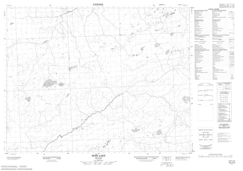 042J12 - MOIR LAKE - Topographic Map