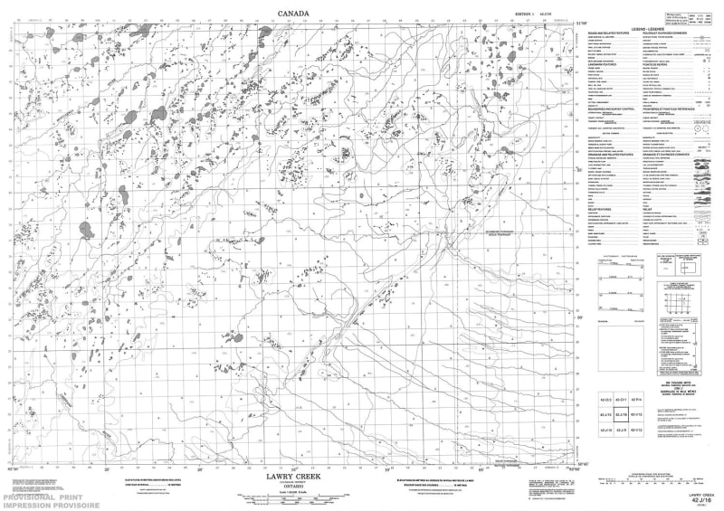 042J16 - LAWRY CREEK - Topographic Map