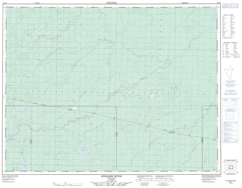042K04 - ATIKASIBI RIVER - Topographic Map