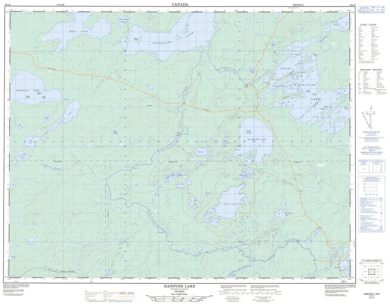 042L06 - HANOVER LAKE - Topographic Map