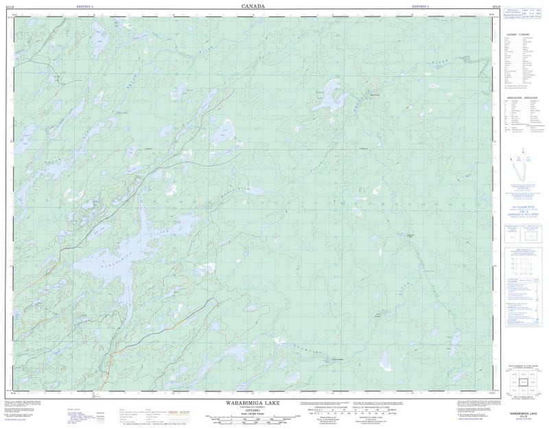 042L08 - WABABIMIGA LAKE - Topographic Map