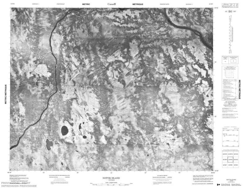 042M09 - NOTTIK ISLAND - Topographic Map