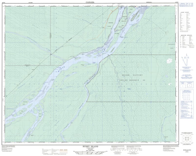 042P02 - BUSHY ISLAND - Topographic Map