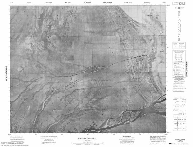 043A05 - CHICKNEY CHANNEL - Topographic Map