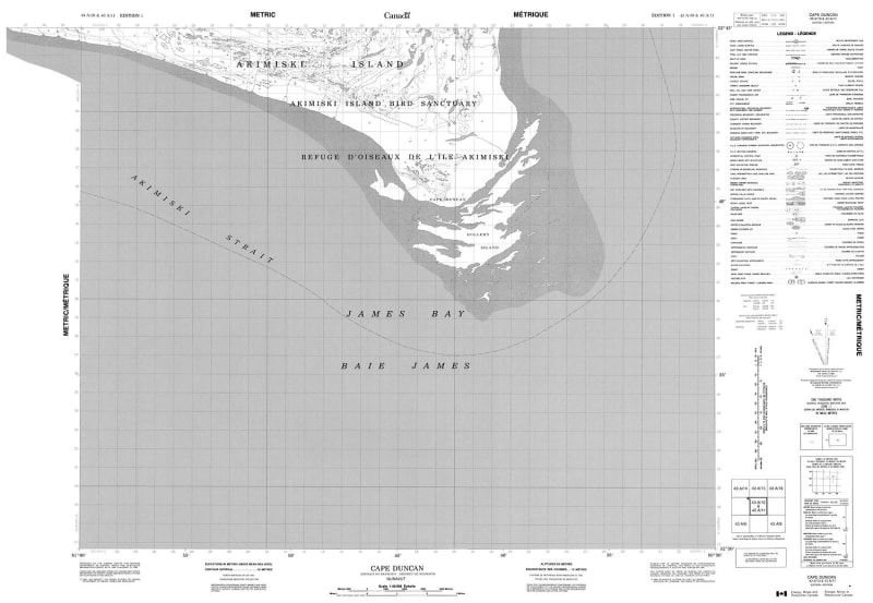043A10 - CAPE DUNCAN - Topographic Map