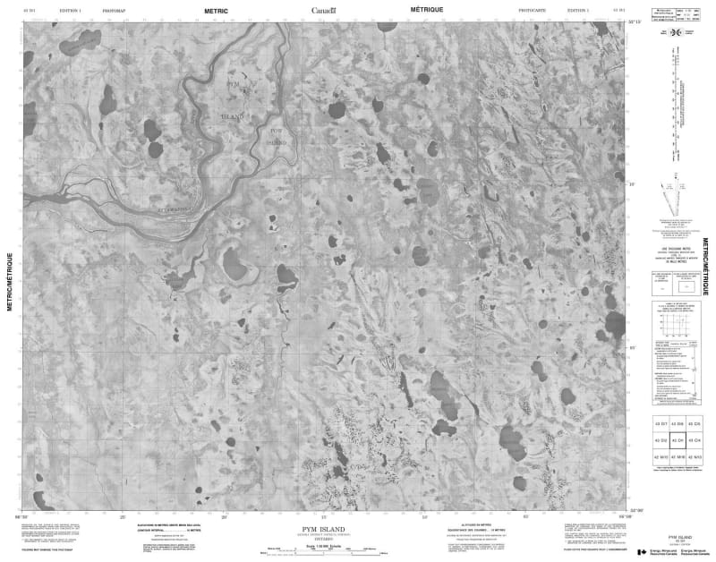 043D01 - PYM ISLAND - Topographic Map