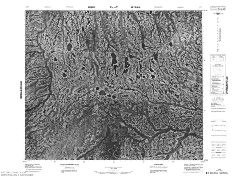 043E09 - NO TITLE - Topographic Map