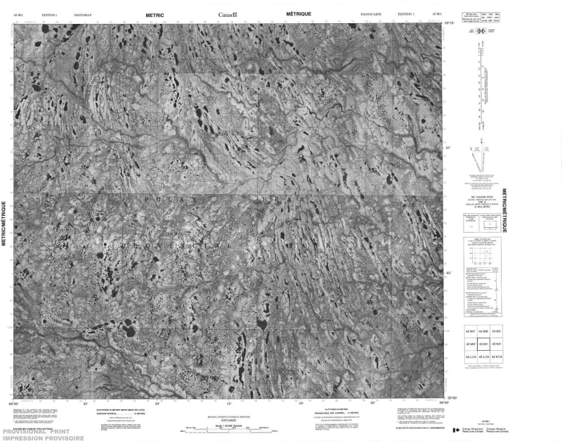 043M01 - NO TITLE - Topographic Map