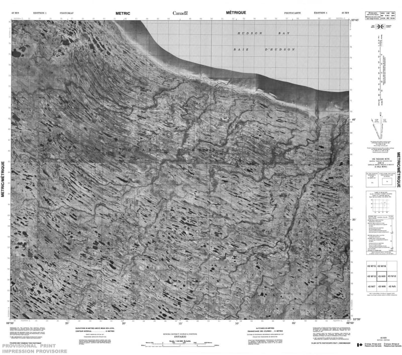 043M09 - NO TITLE - Topographic Map