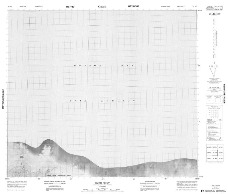 043N07 - OMAN POINT - Topographic Map